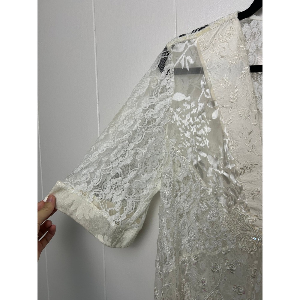 Spencer Alexis Womens 12 Lace 3 piece Dress Set fairy bridal boho angel romance - Picture 13 of 16